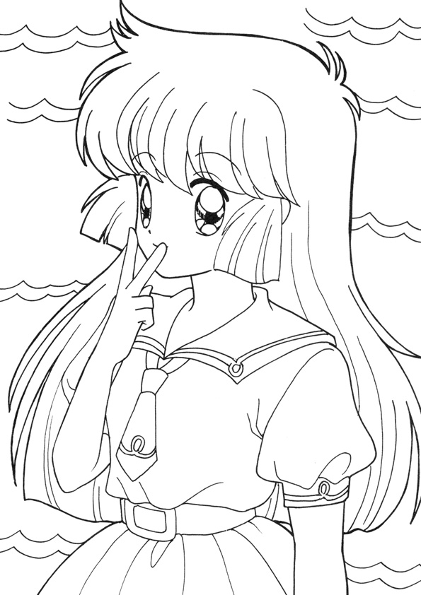 anime coloring book pages