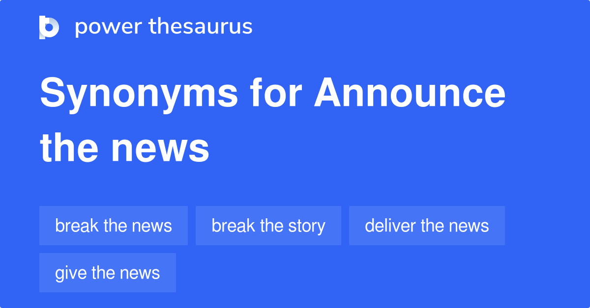 announcement thesaurus