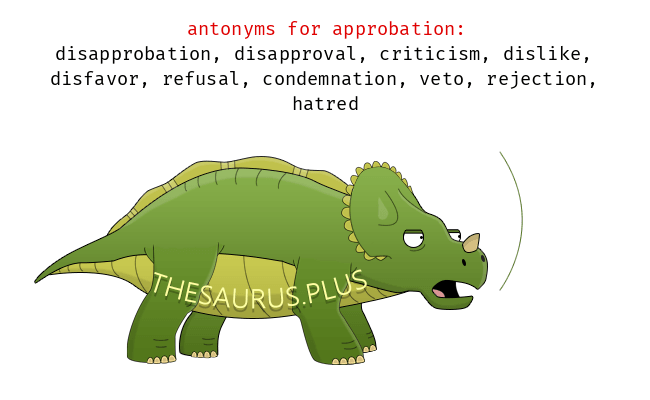 antonym of approbation