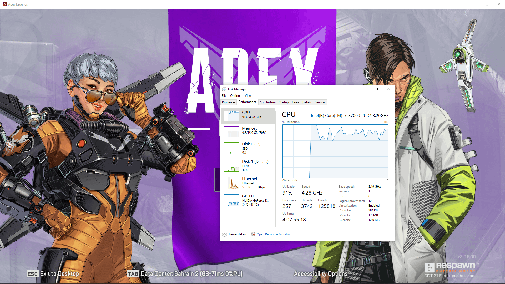 apex cpu usage