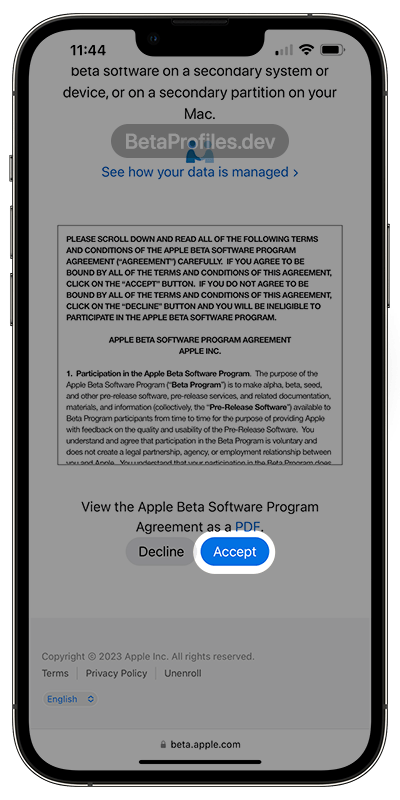 apple beta software program