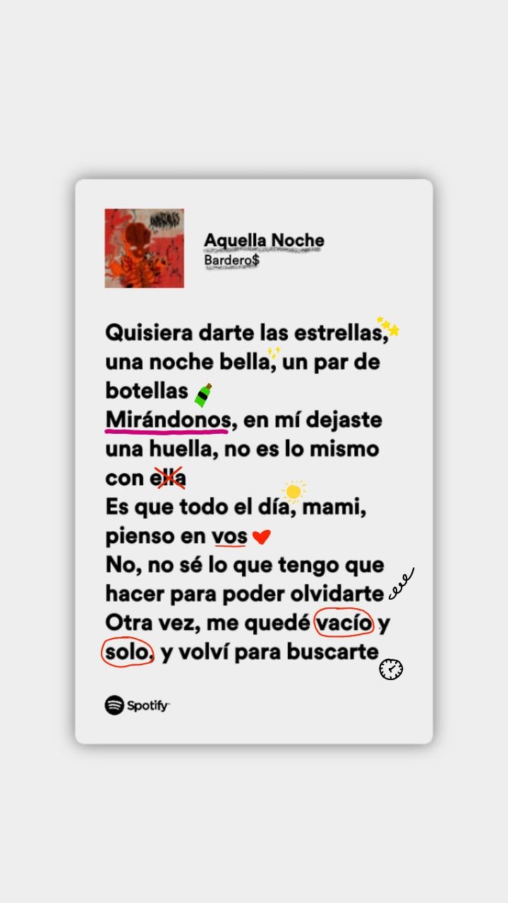 aquella noche letra