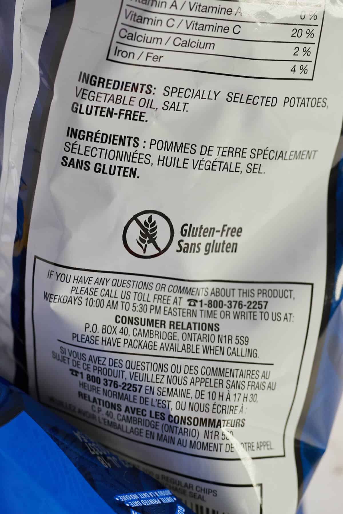 are ruffles chips gluten free