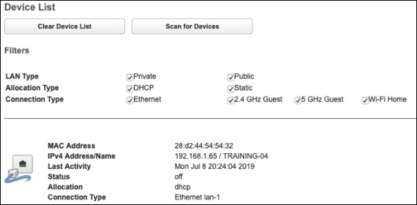 arris device connected to my wifi