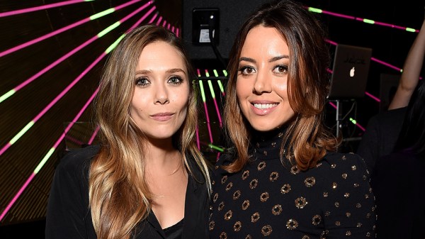 aubrey plaza elizabeth olsen matching