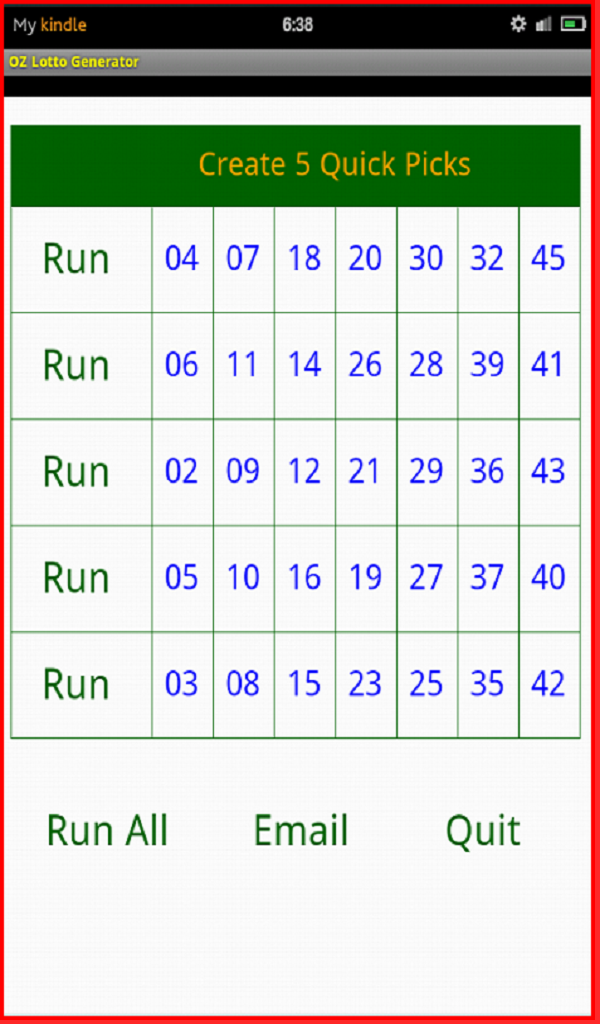 australian lotto number generator