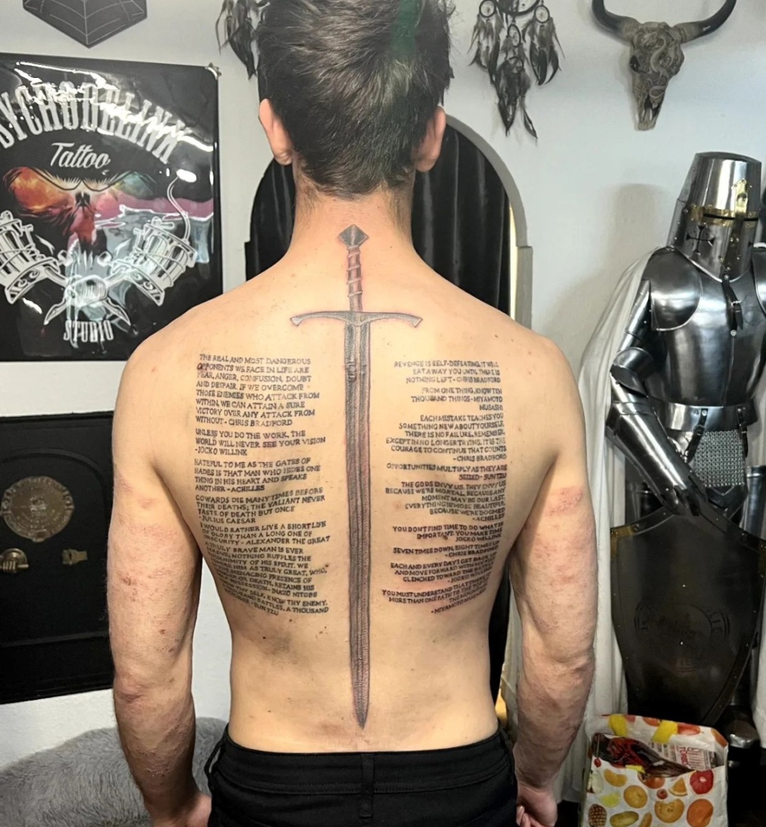 back sword tattoos