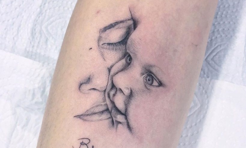 mom baby tattoo designs