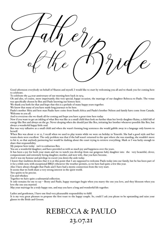 father of the bride speeches pdf