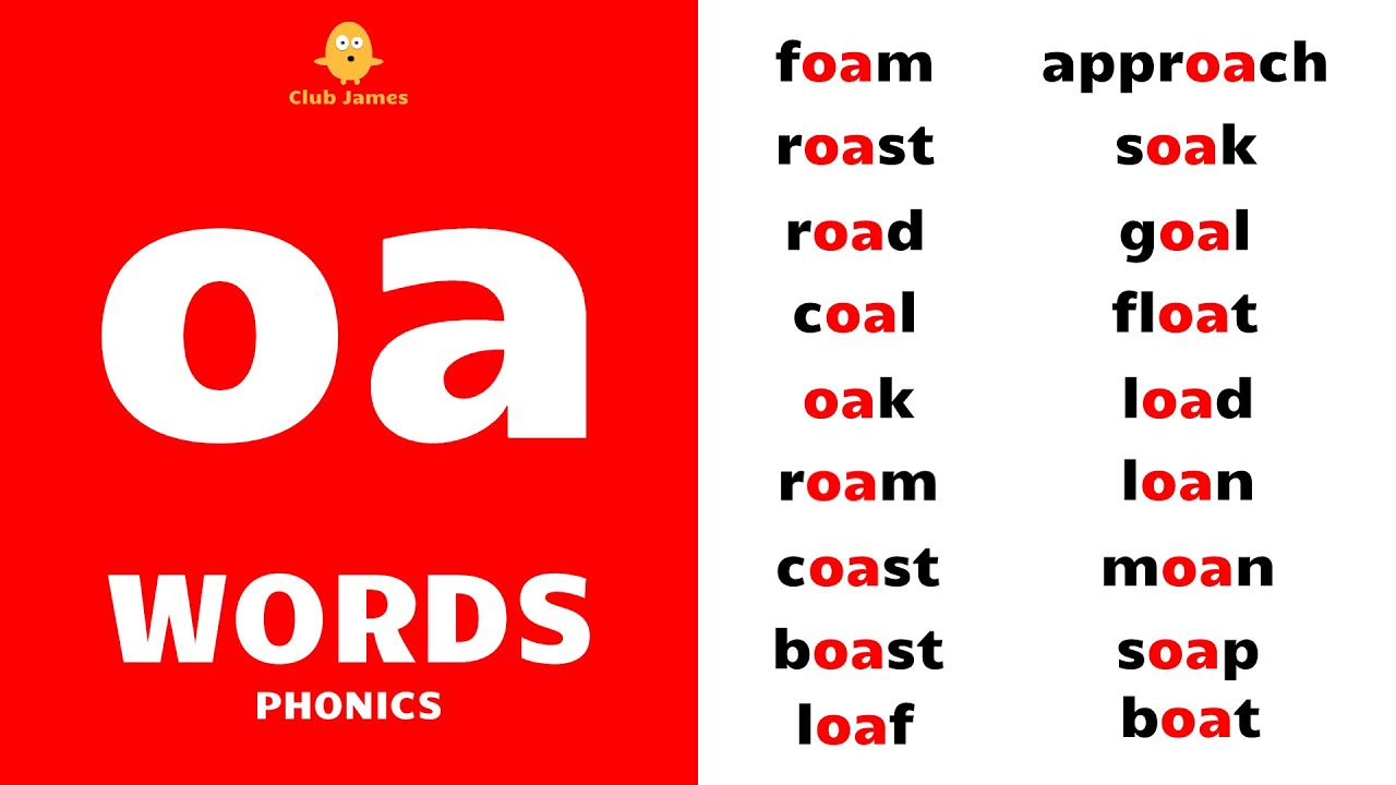 5 letter words ending oa