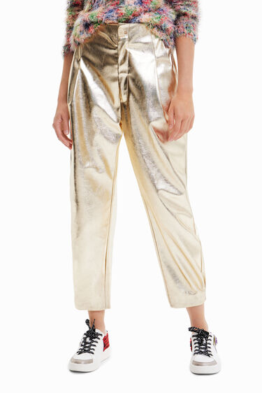 desigual gold pants