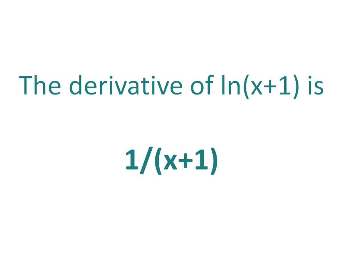 derivative ln x