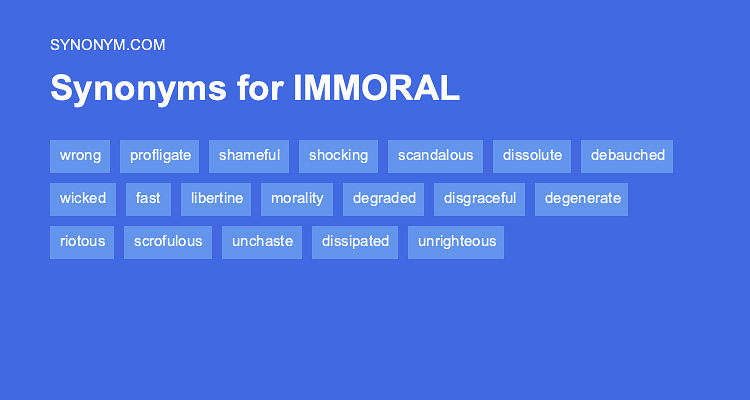 immoral synonyms