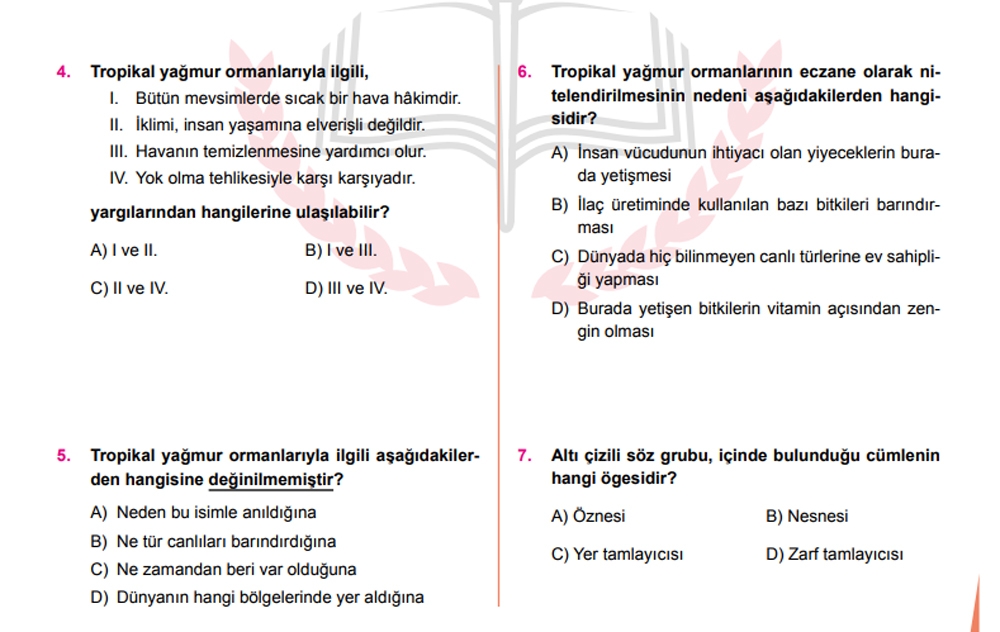 liselere giriş sınavı örnek soruları