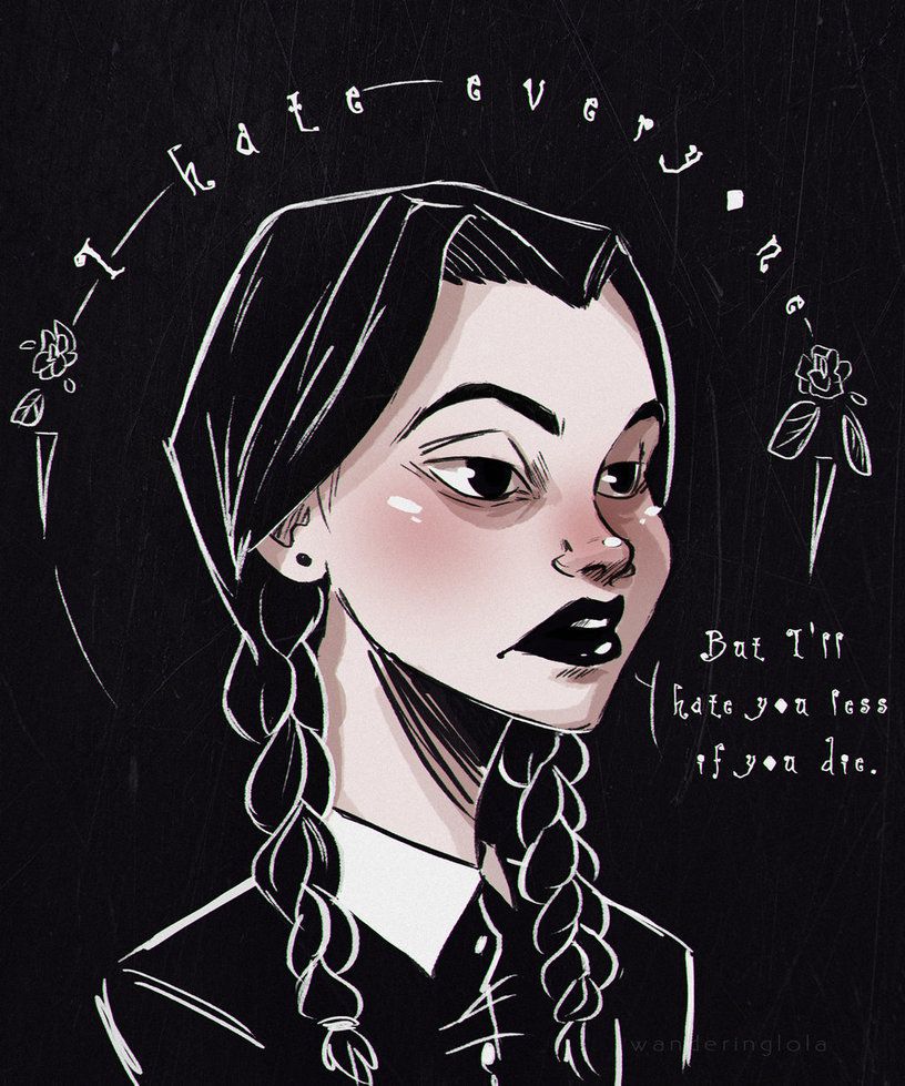 wednesday addams art