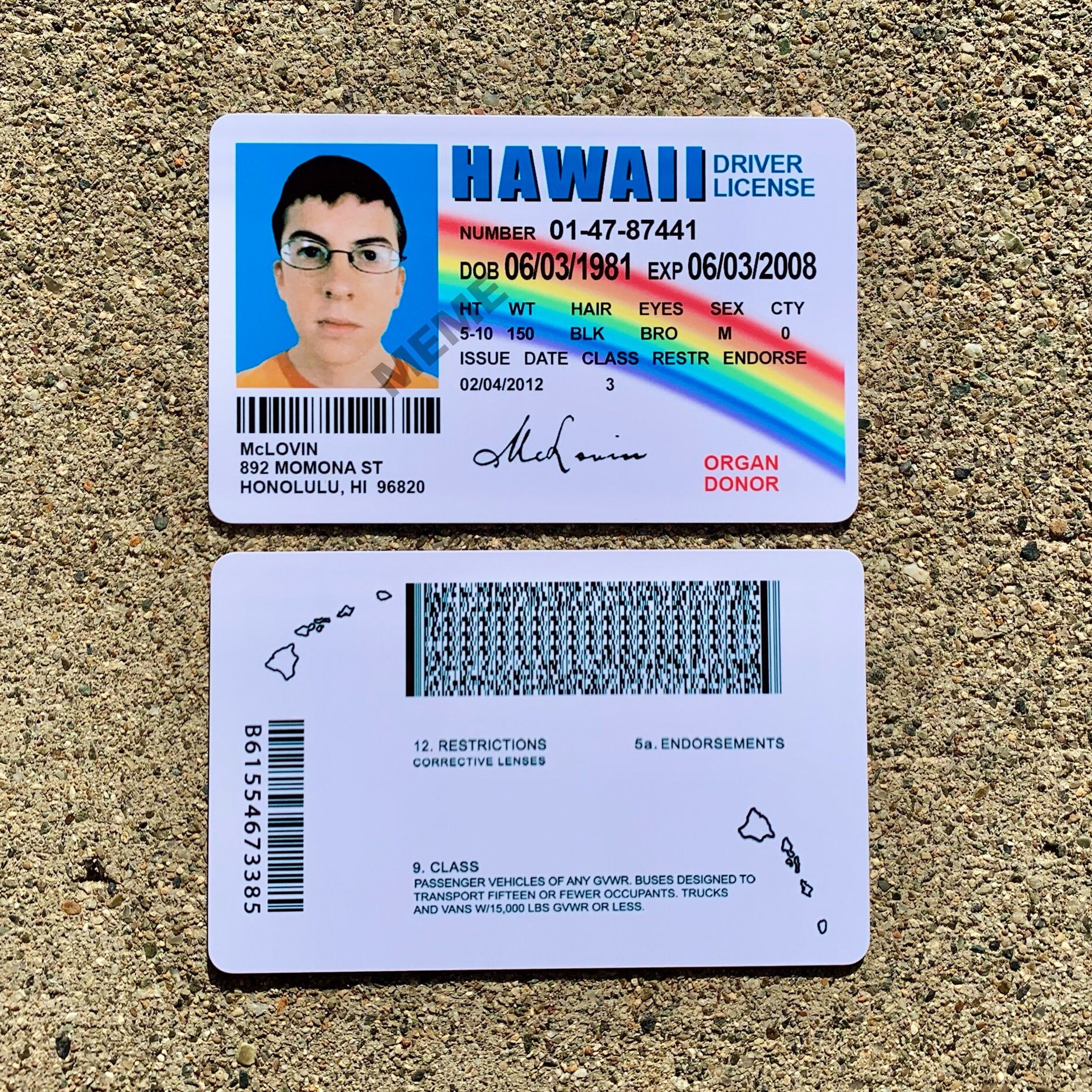 mclovin id back