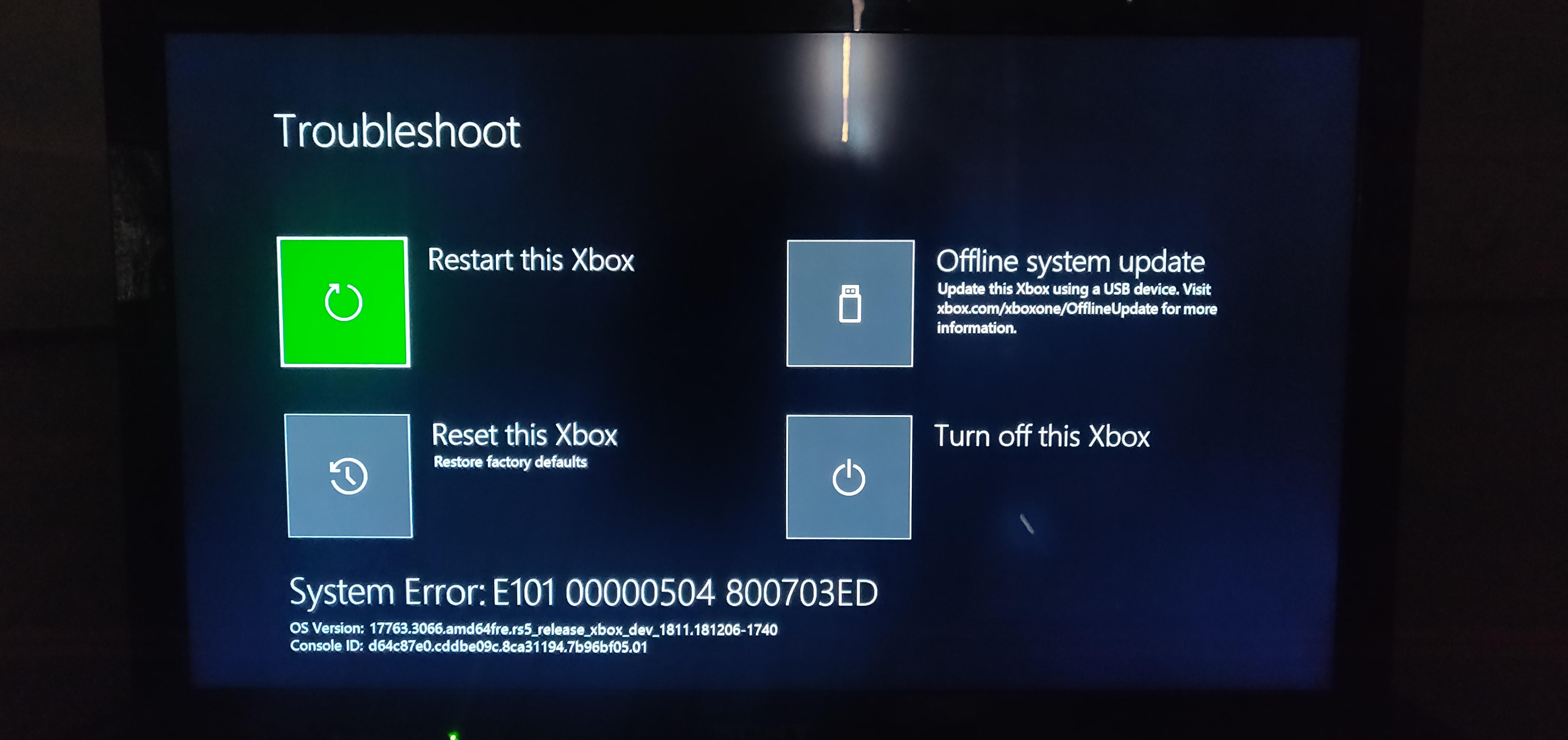 xbox one offline update