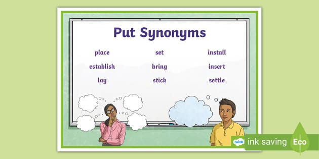 synonyms for put in place