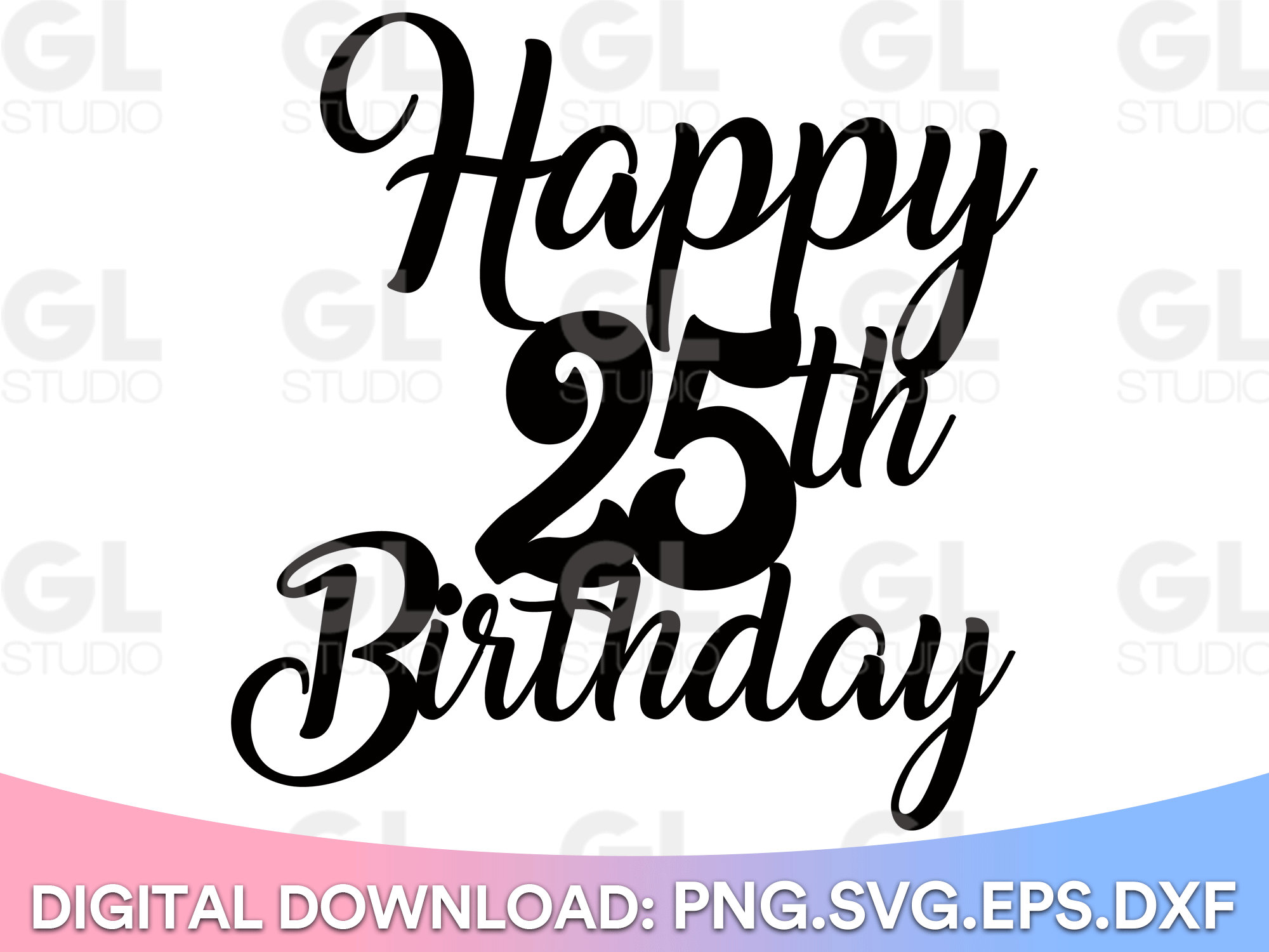 25th birthday png