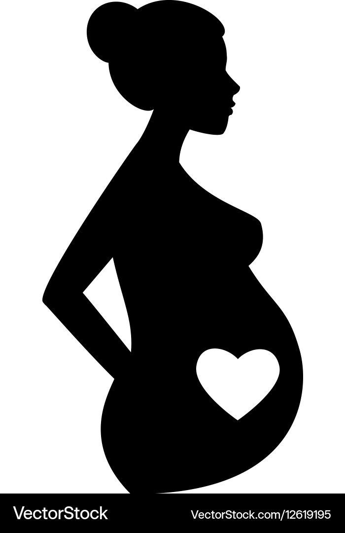 pregnant lady silhouette