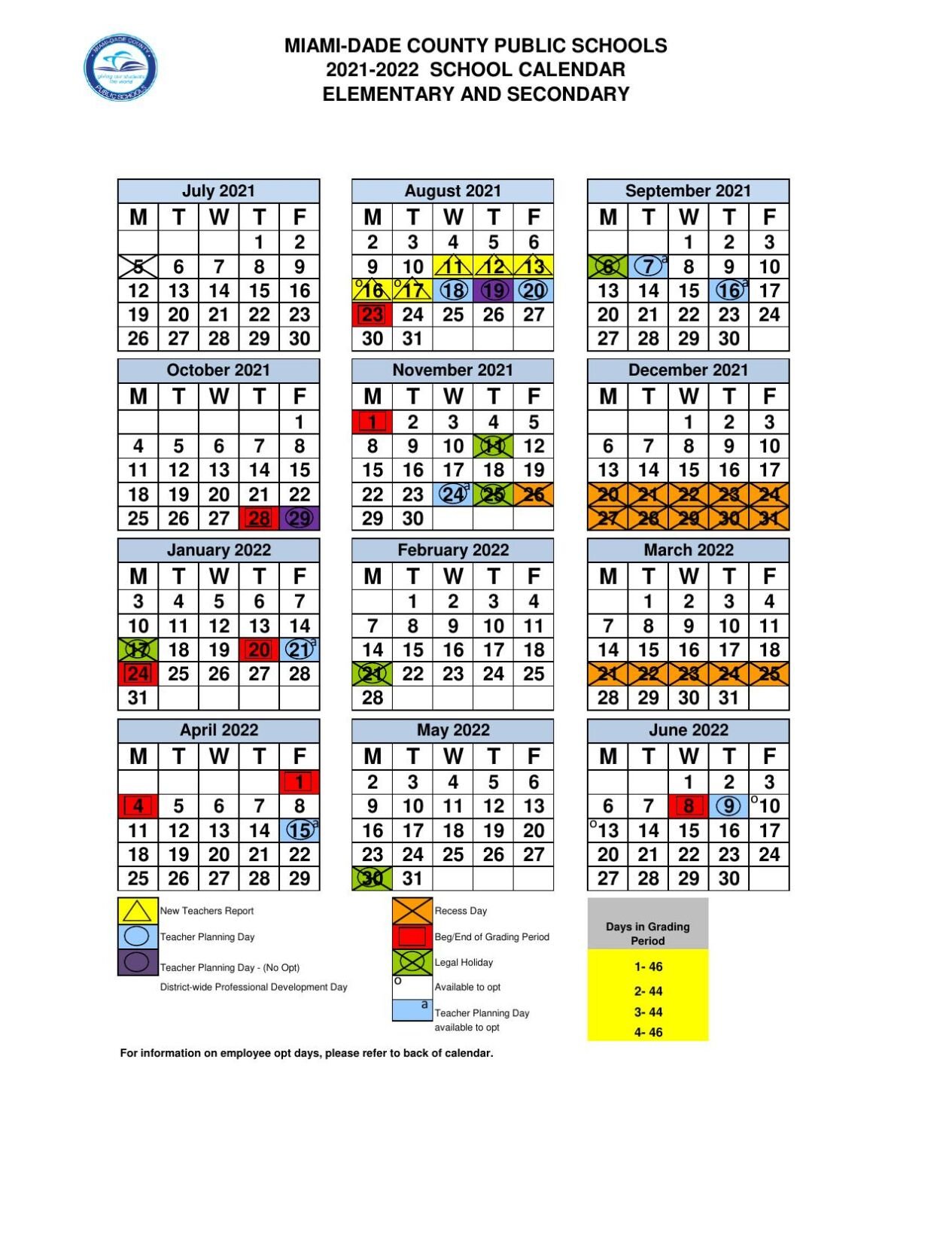 dadeschools schedule