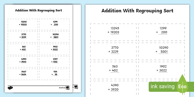 what does regrouping mean in math