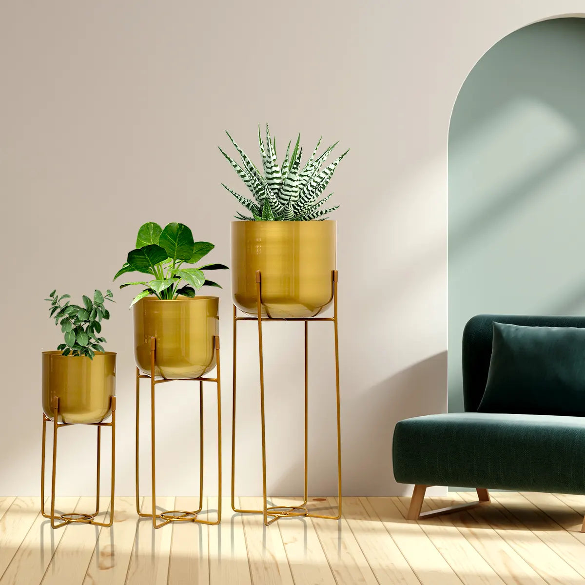 metal planters indoor