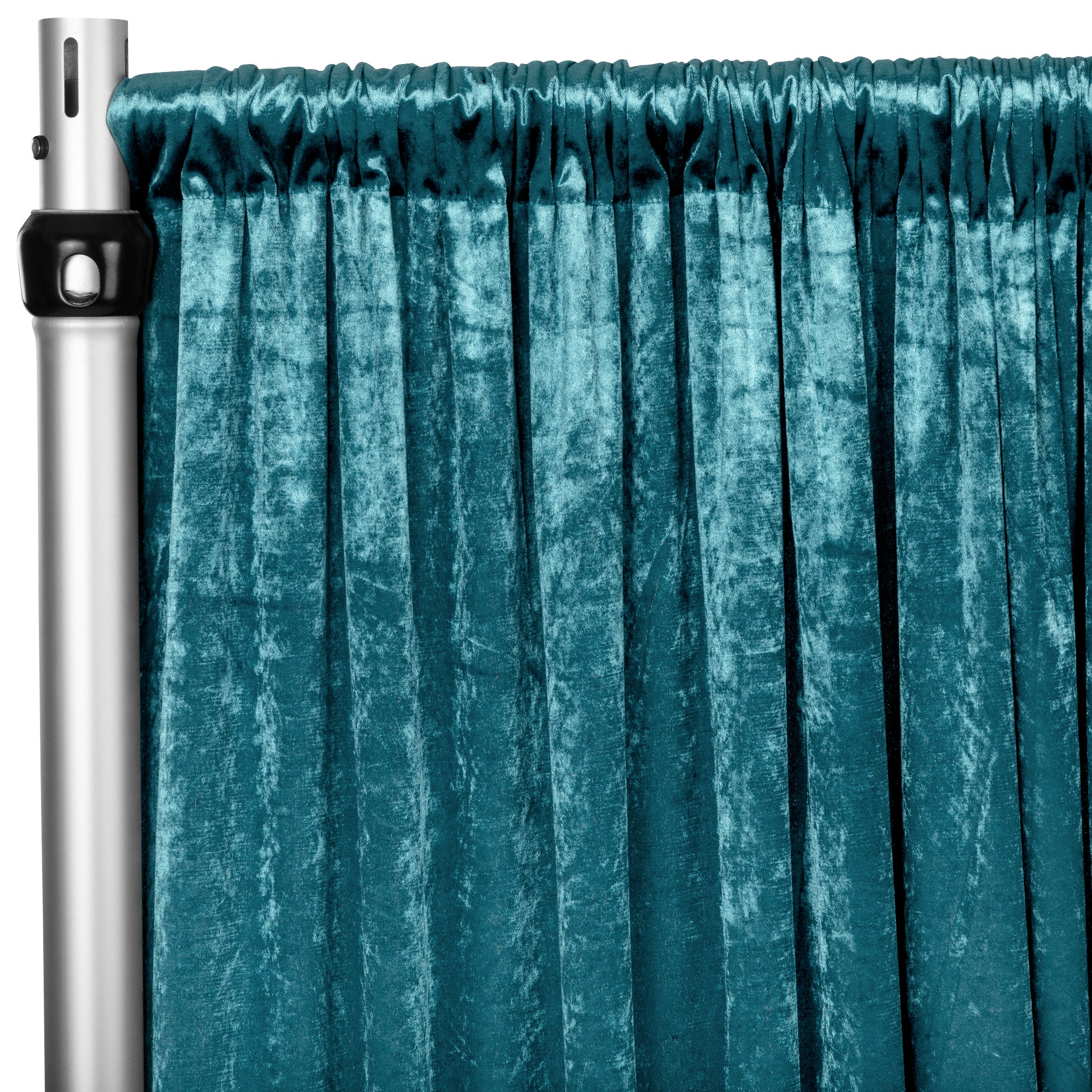 teal velvet drapes