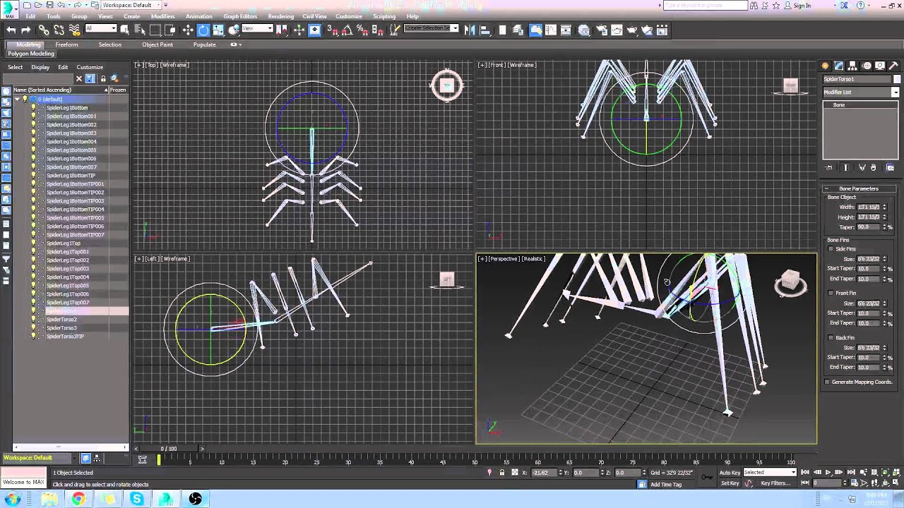 3ds max bone animation