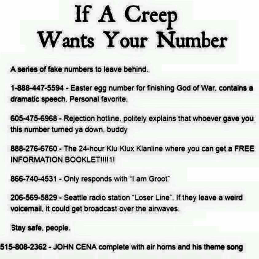 funny telephone numbers