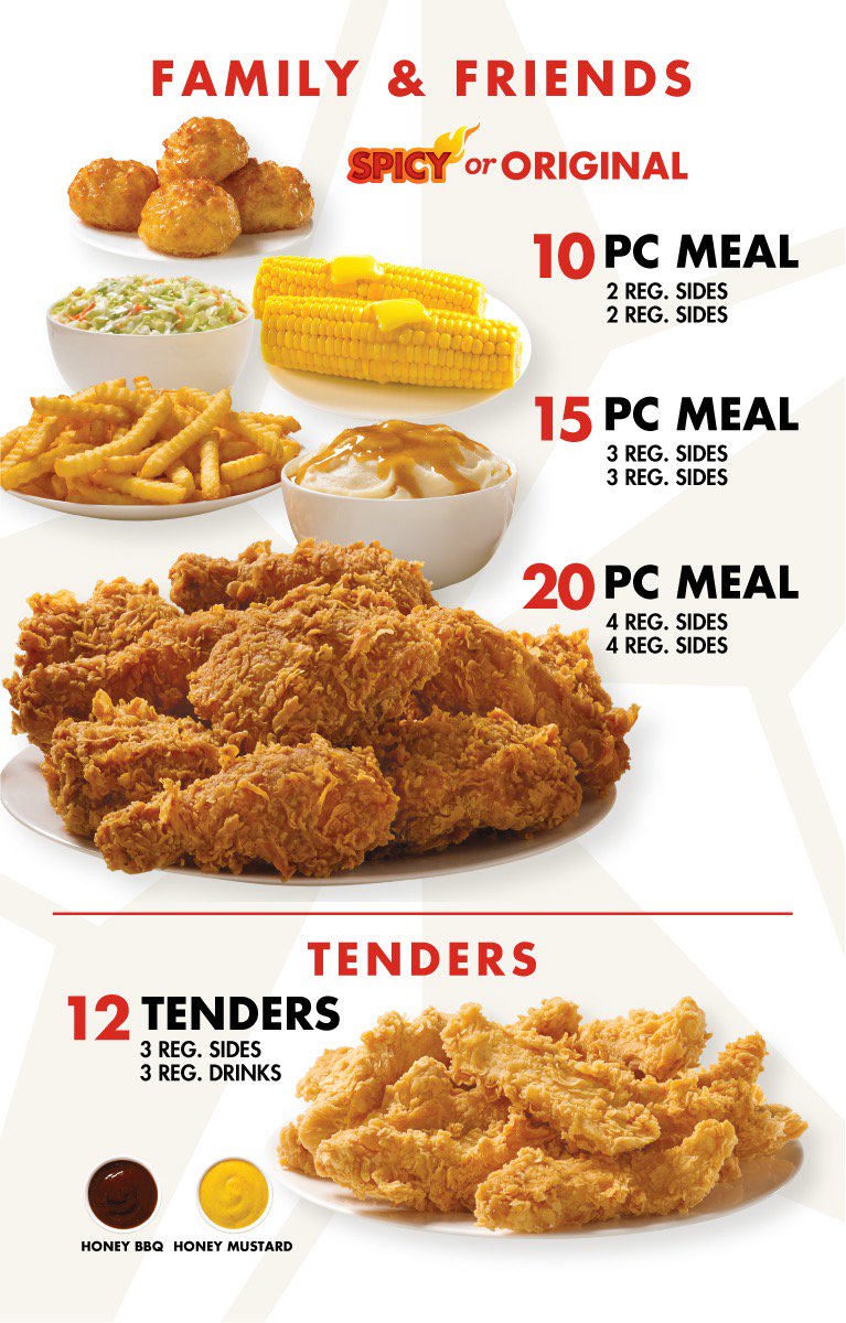 churchs fried chicken menu