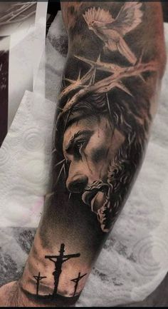 christ tattoo sleeve