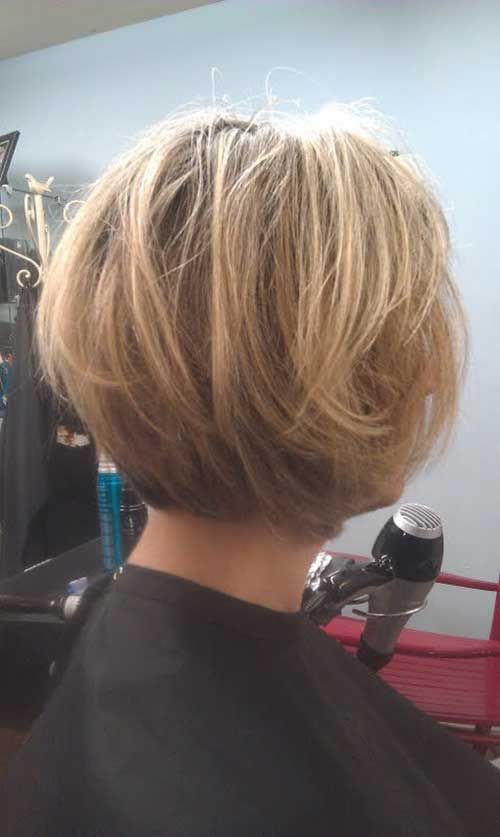 back view of a bob haircut