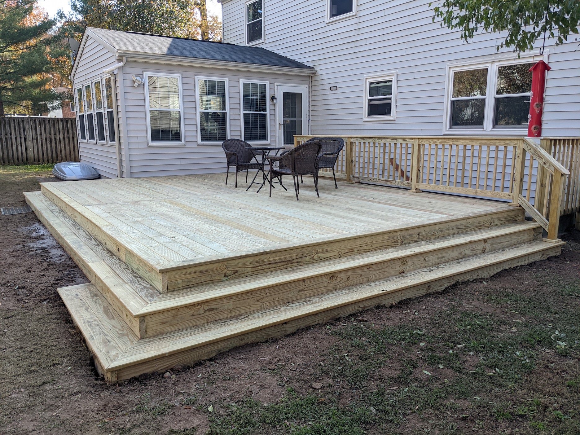 backyard wood deck