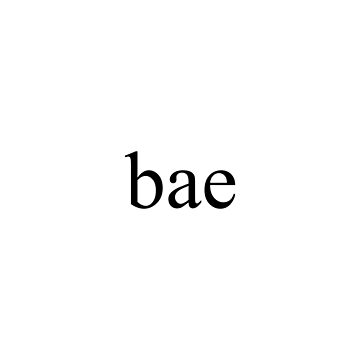 bae en letras bonitas