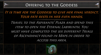 how to get offering to the goddess poe