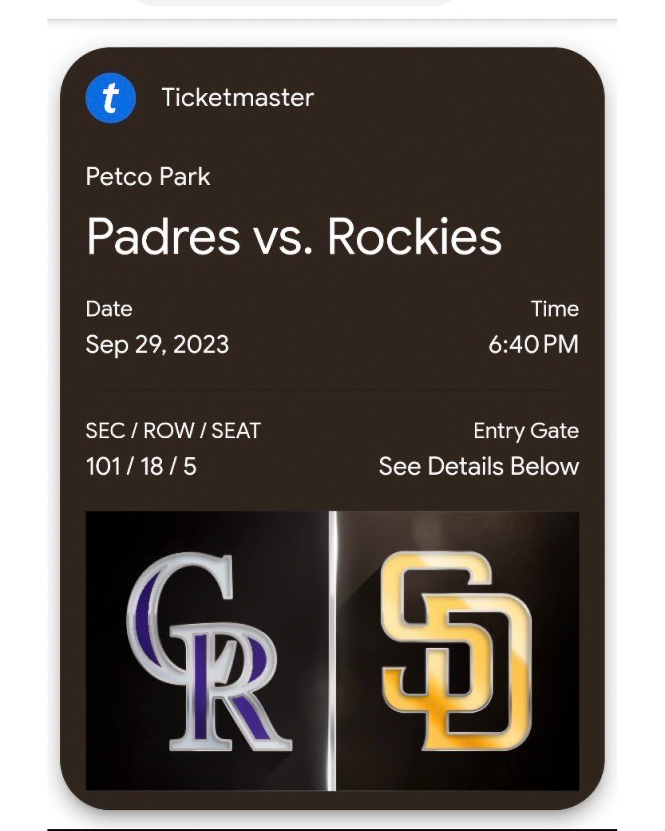 ticketmaster san diego padres