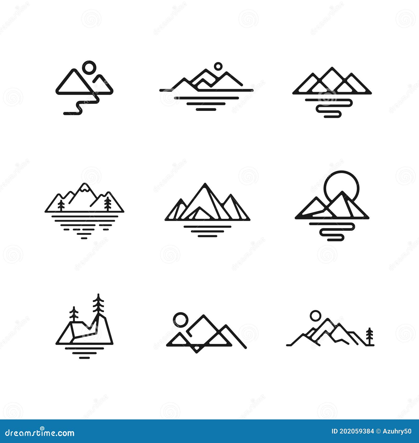 mountain line drawing