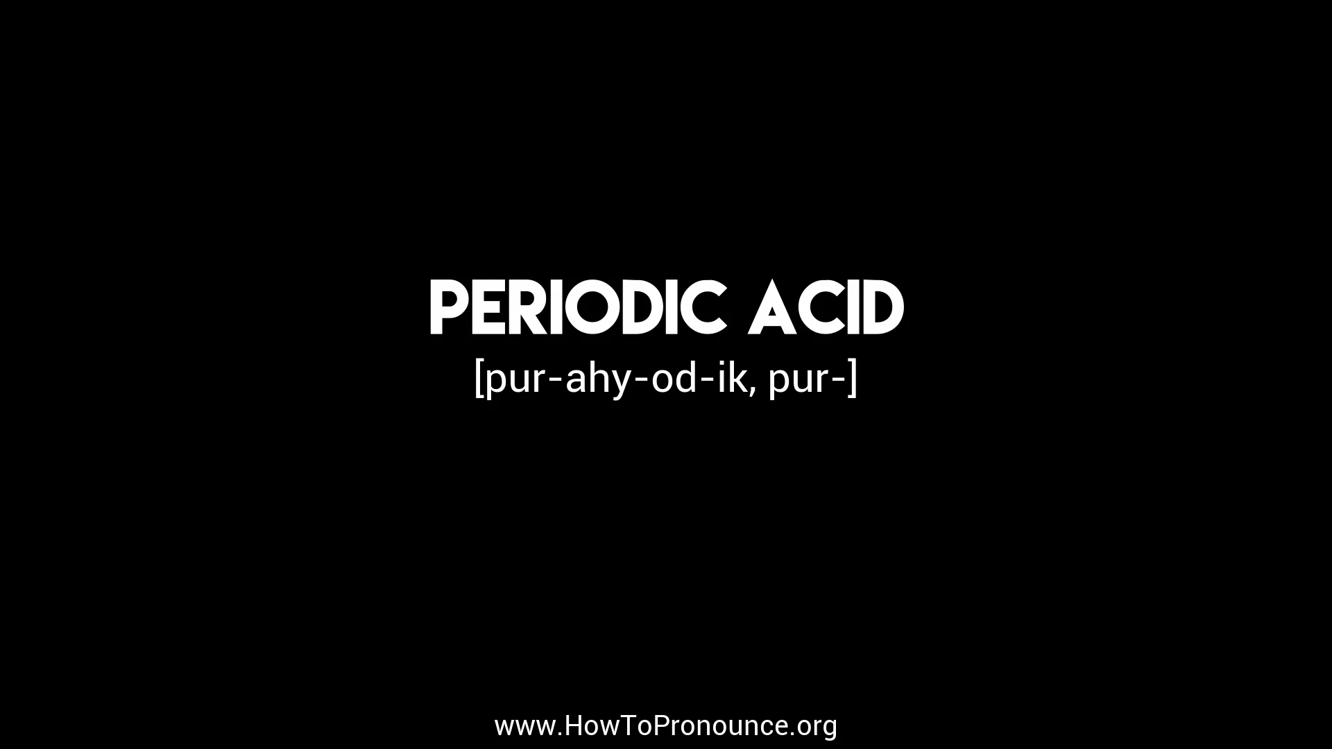 how to pronounce periodic