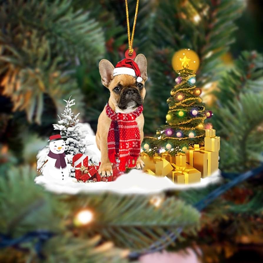 french bulldog christmas ornaments