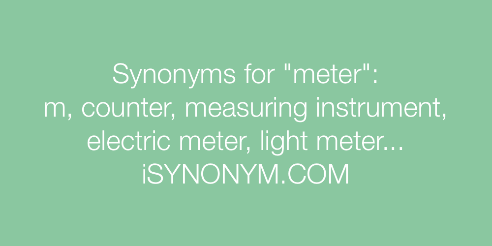 synonyms of meter