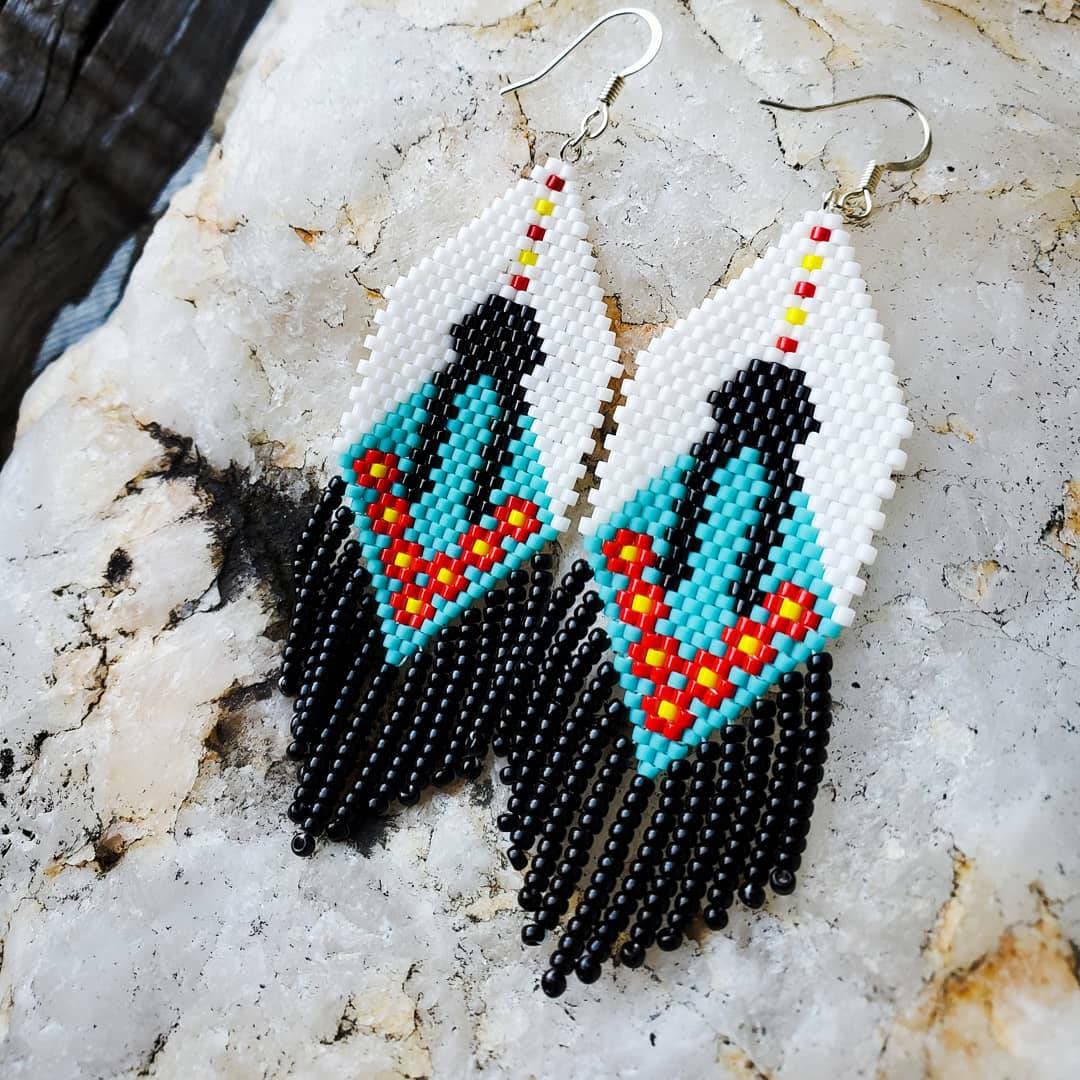 beaded earrings native american