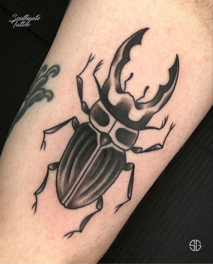 beetle traditional tattoo