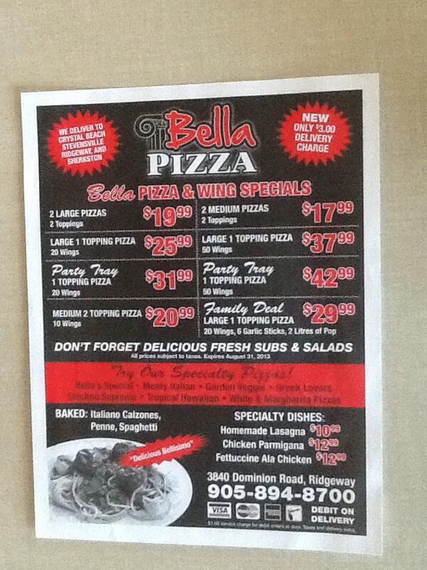 bella pizza ridgeway