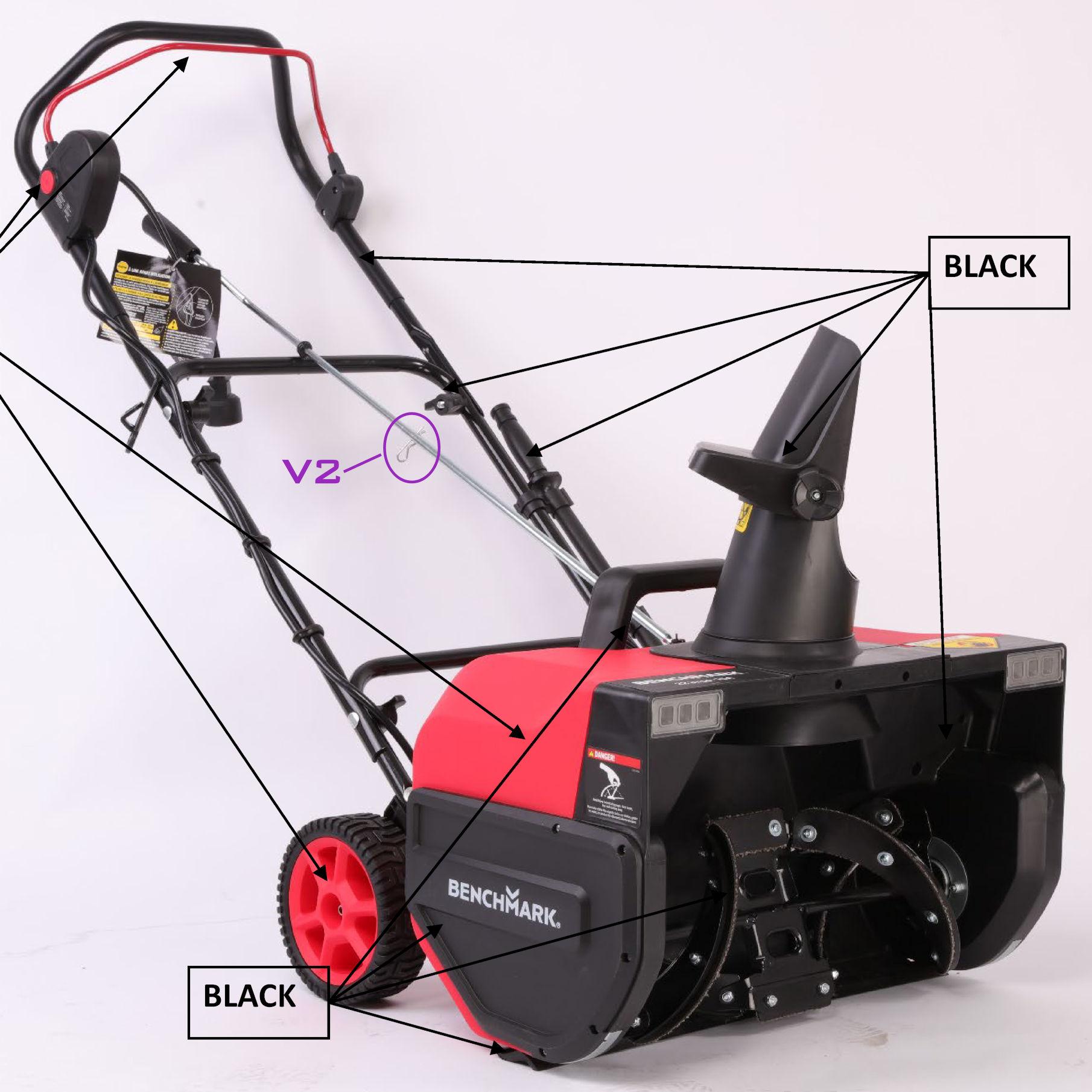 benchmark 22 electric snow blower - 15 amp