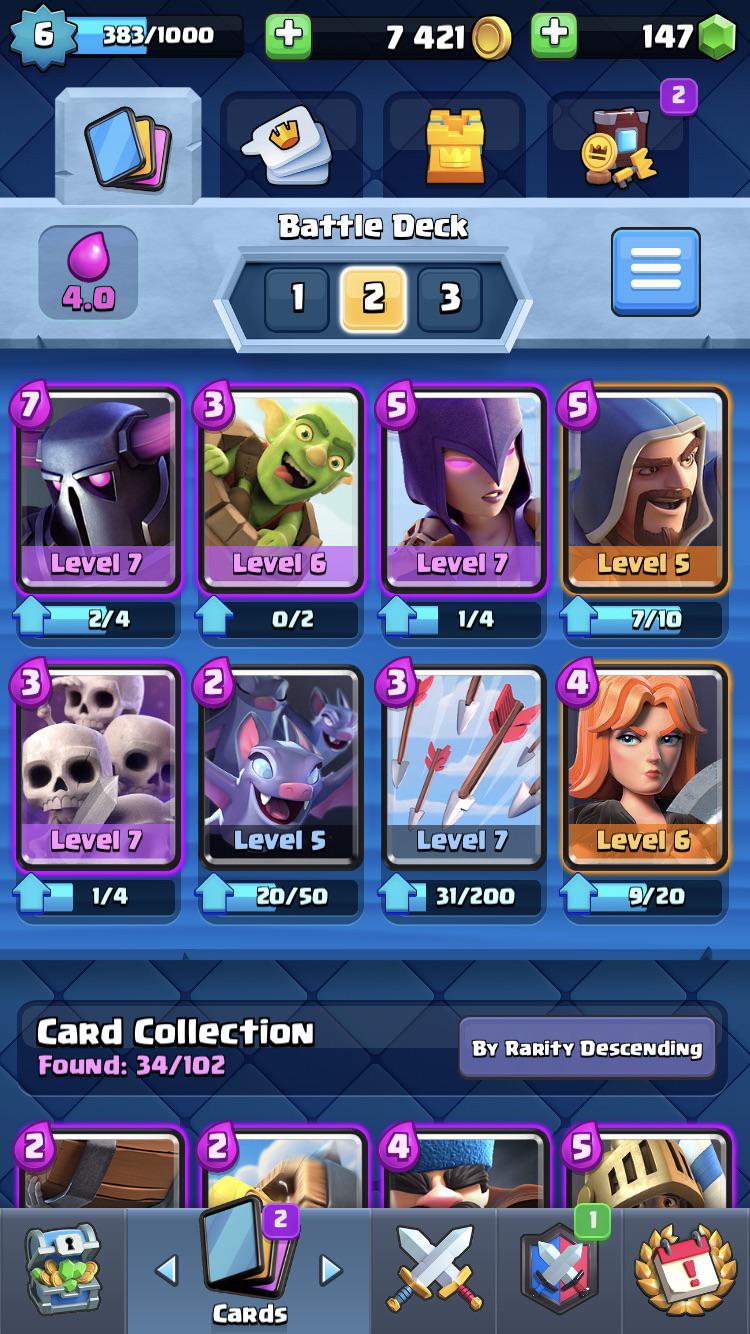 best deck for arena 4 spell valley