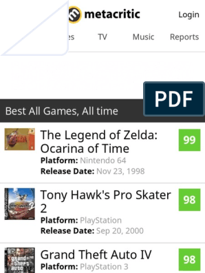 best games of all time metacritic