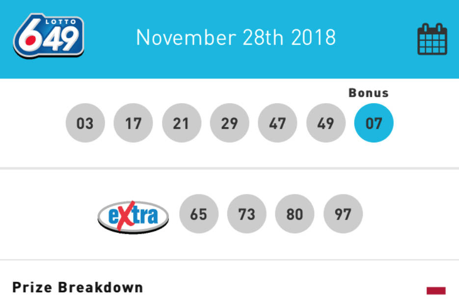 lotto 649 bc 49 extra results