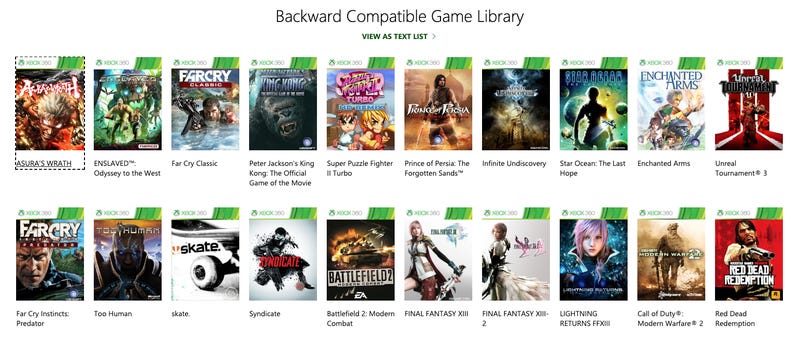 can xbox 360 games be played on xbox one console