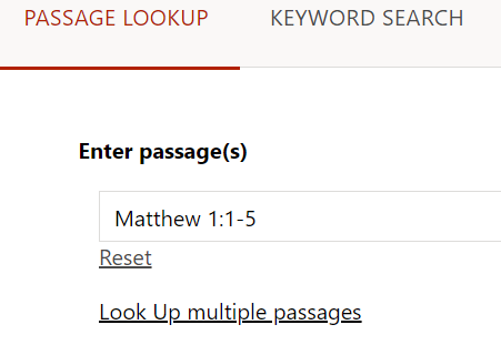 bible gateway passage lookup